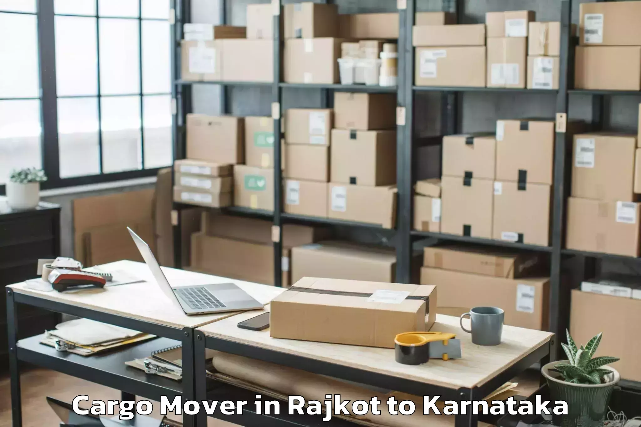 Hassle-Free Rajkot to Munirabad Cargo Mover